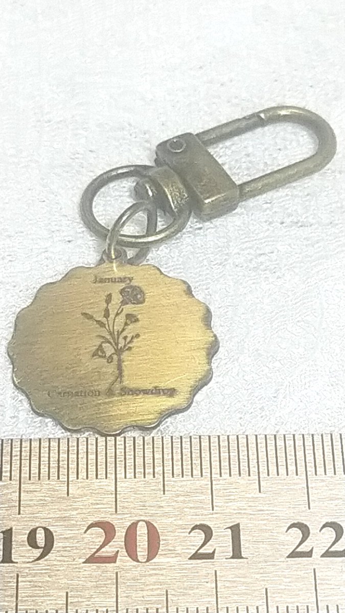 c_bedsore's tweet photo. 写真の物をカット、彫刻、磨きして制作。
材料の問題で大きさはこの程度で、厚さは0.8mmまで。形、彫刻は何でOK。
材料は真鍮。
気になった方、いいね！　下さい。
ちなみに、1月から12月まで誕生月の花で制作いています。
同じDesignで、アンティーク物もあります。

反応を見て、デザイン変更します https://t.co/yVhfidPTaU