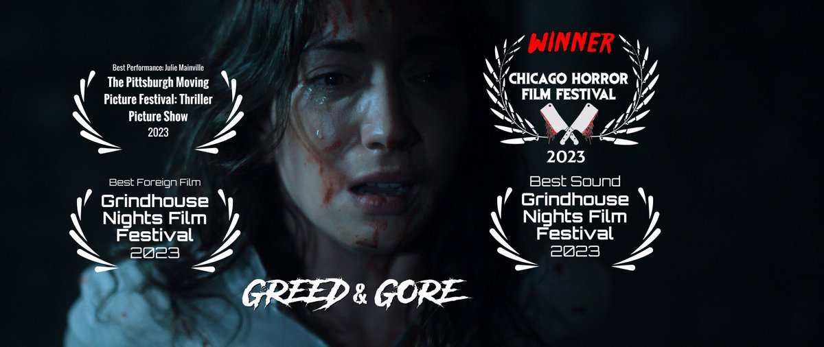 Picked up a few wins this past weekend! First our very own @mainz25 won best performance @pittsburghmovingpicturefest we picked up another award for Blood & Gore in Chicago at @chicagohorror and then Best sound and Best foreign film at @grindhousenightsff