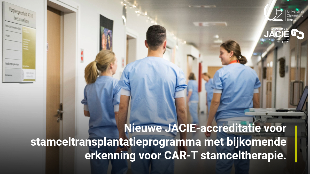 #UZBrussel behaalde recent opnieuw de JACIE-accreditatie voor zijn stamceltransplantatieprogramma. Nu ook mét een specifieke accreditatie voor de toediening van immuuneffectorcellen of CAR T cellen. ▶️ bit.ly/45INLNf