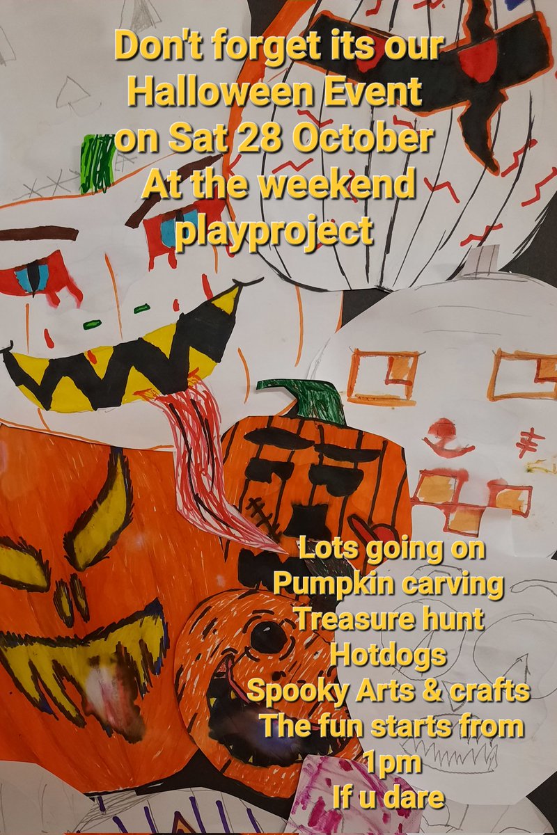 Calthorpe Community Garden (@calthorpecg) on Twitter photo Don't 4get it's our #Halloween Event on Sat 28 Oct. At the weekend, playproject <a href="/CalthorpeCG/">Calthorpe Community Garden</a>
#Pumpkin carving
#Treasure hunt
#Hotdogs
#Spooky Arts&crafts
The fun starts from 1pm
If u dare☠️
<a href="/TNLComFund/">The National Lottery Community Fund</a>
#calthorpecommunitygarden
#NationalLottery
#Kingscross
#Camden
#outdoorplay Don't 4get it's our #Halloween Event on Sat 28 Oct. At the weekend, playproject <a href="/CalthorpeCG/">Calthorpe Community Garden</a>
#Pumpkin carving
#Treasure hunt
#Hotdogs
#Spooky Arts&crafts
The fun starts from 1pm
If u dare☠️
<a href="/TNLComFund/">The National Lottery Community Fund</a>
#calthorpecommunitygarden
#NationalLottery
#Kingscross
#Camden
#outdoorplay