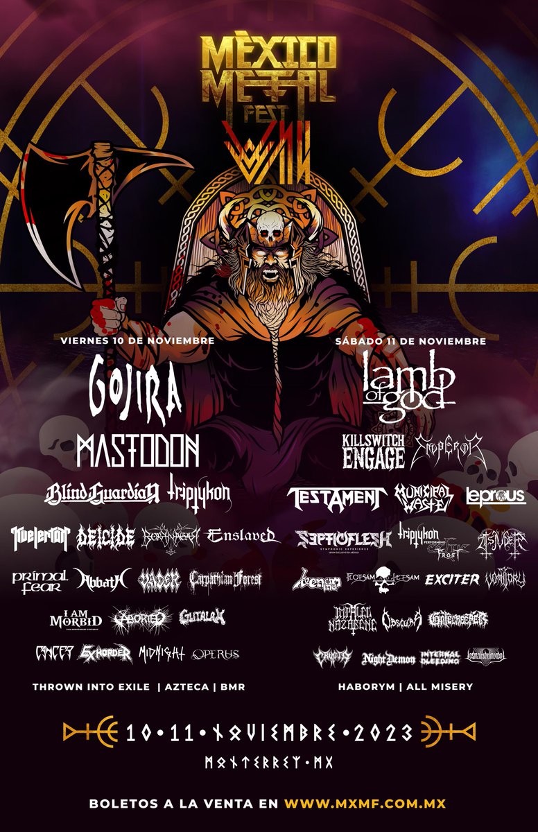 ⚒ Preparados para el <a href="/mexicometalfest/">mtmemes</a> nos vemos el 11 de Noviembre en el bestial festival