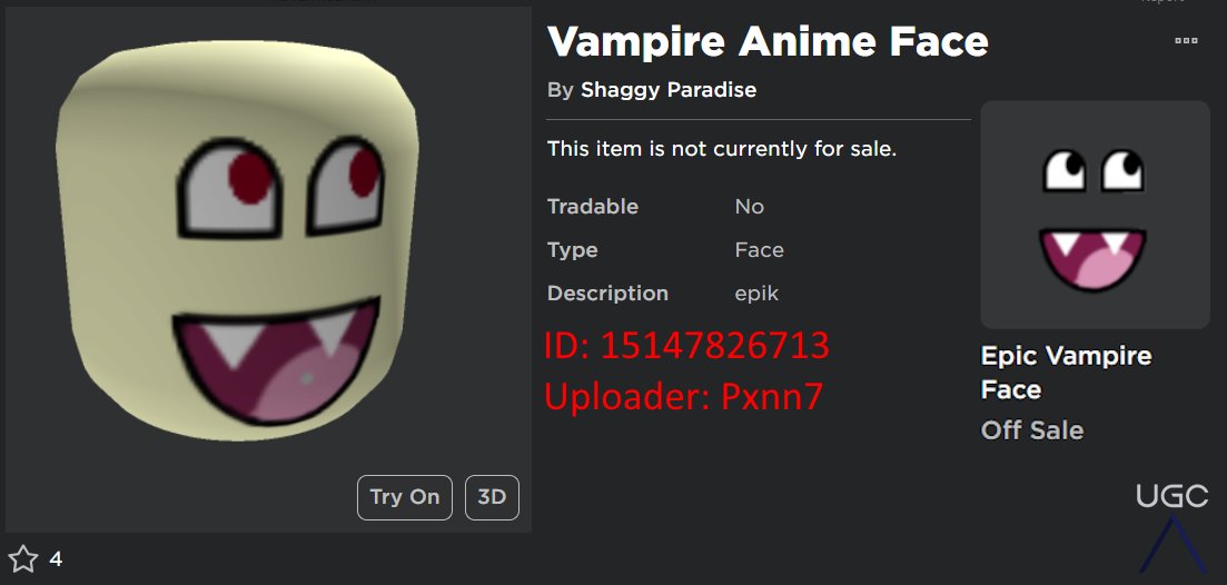 how i got EPIC VAMPIRE FACE on Roblox 