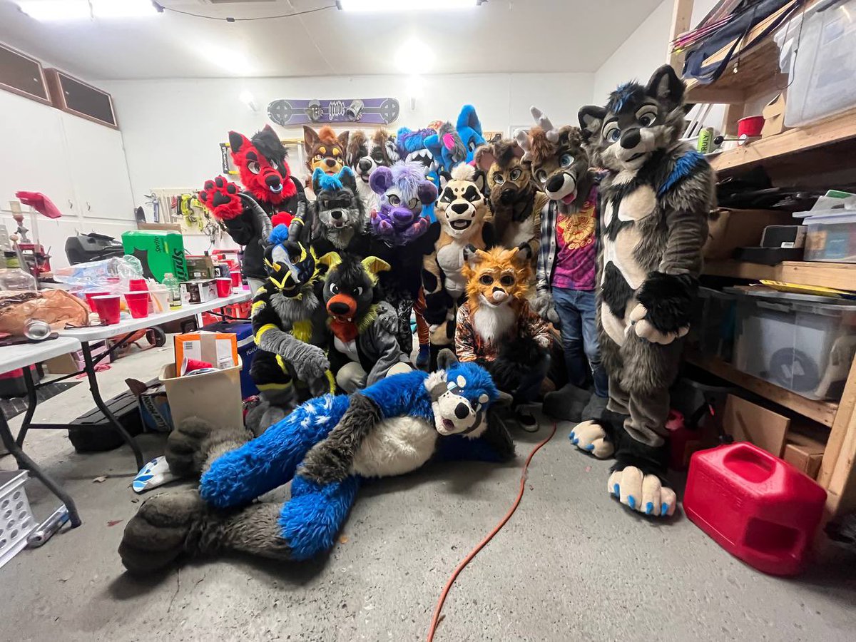 Little weekend shindig was a friggen blast with the friends 🥰🥰🥰 can’t wait for more

#fursuit #furry #FursuitEveryday