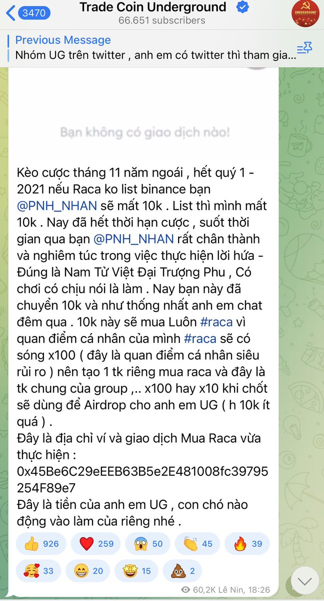 LeninUGReal's tweet photo. $raca :)) hồi 2021 mình chửi xong bị anh em raca việt nam chửi nhiều vkl . còn cá cược hẳn 10k . Đc cái ng anh em này nói đc làm đc ... Số raca đã mua vẫn còn nguyên nhé :))) chờ raca lên anh em chia phần nào https://t.co/kLJjQjYYMX