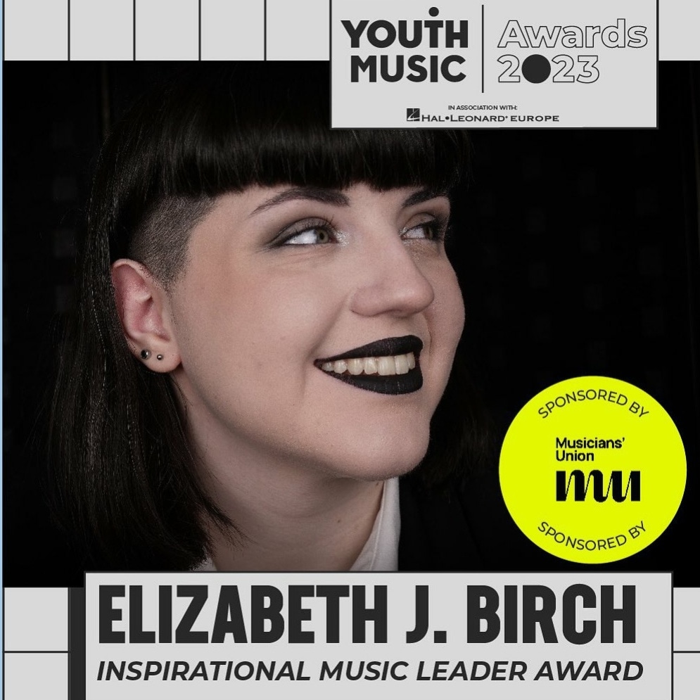 We are thrilled to announce that Elizabeth J. Birch received the Inspirational Music Leader Award at the Youth Music Awards 2023! We were honored to submit this nomination for Liz and her work across the MAC Makes Music programme. We are beyond proud of her! #YMAs2023