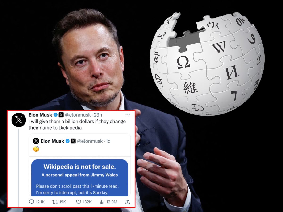 Elon Musk offers $1 billion to Wikipedia to change their name to