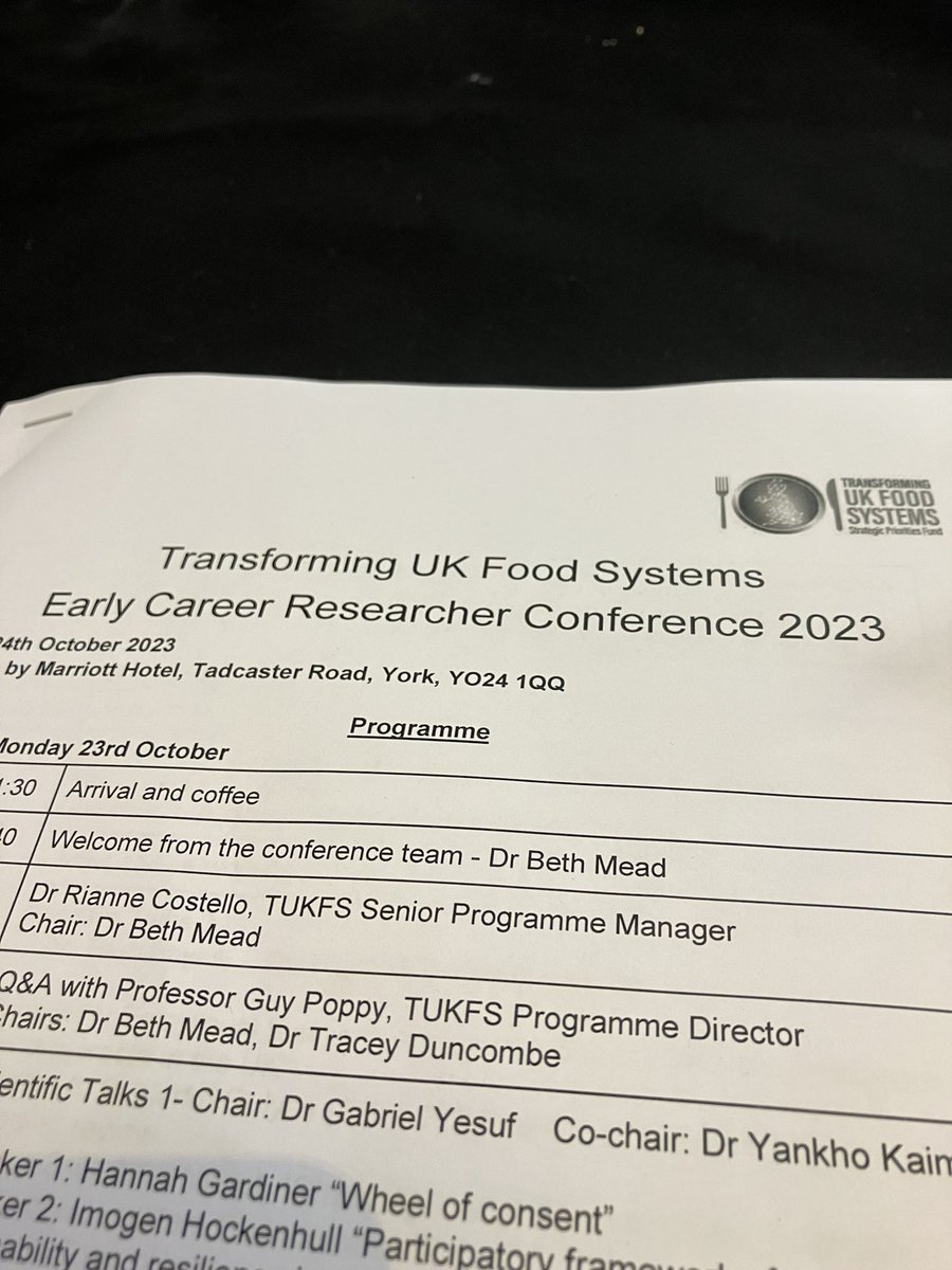 #spffoodsystems ECR conference kicks off today!