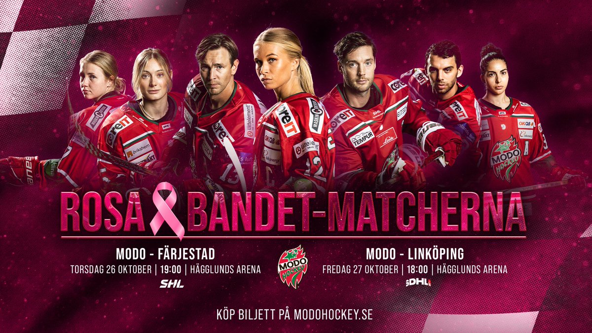 MoDo_Hockey's tweet image. Den här veckan lyfter vi fram Rosa Bandet och kampen mot bröstcancer. Ingen kan göra allt, men alla kan vi göra något! 💪

Stötta Bröstcancerföreningen Örnsköldsvik via Swish: 123 389 89 62. Du kan också donera när du köper matchbiljetter.

✍️ modohockey.se/article/fm2as2…

#modose