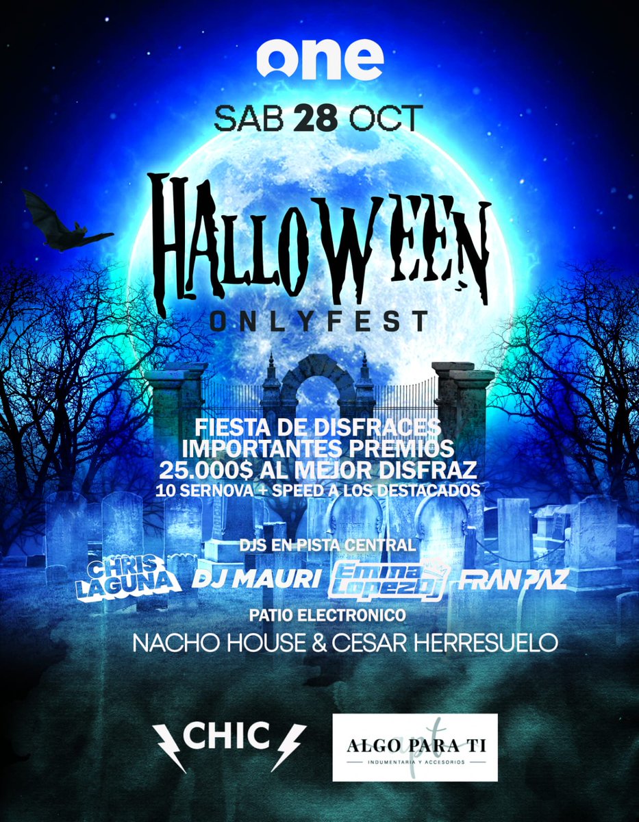 oneclubchoele's tweet photo. Sábado 28 /OCT #Halloween #onlyfest #ONE #nightclub https://t.co/rlSDsMlNHr