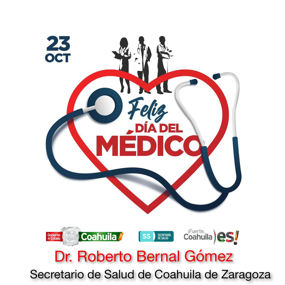 Deseo externar una profunda felicitación a mis colegas, amigas y amigos médicos, por celebrar hoy su día. 

La labor que emprendemos en favor de la salud de los coahuilenses nos permite contribuir a su desarrollo integral. 

Que su vocación siga transformando vidas, ¡Enhorabuena!