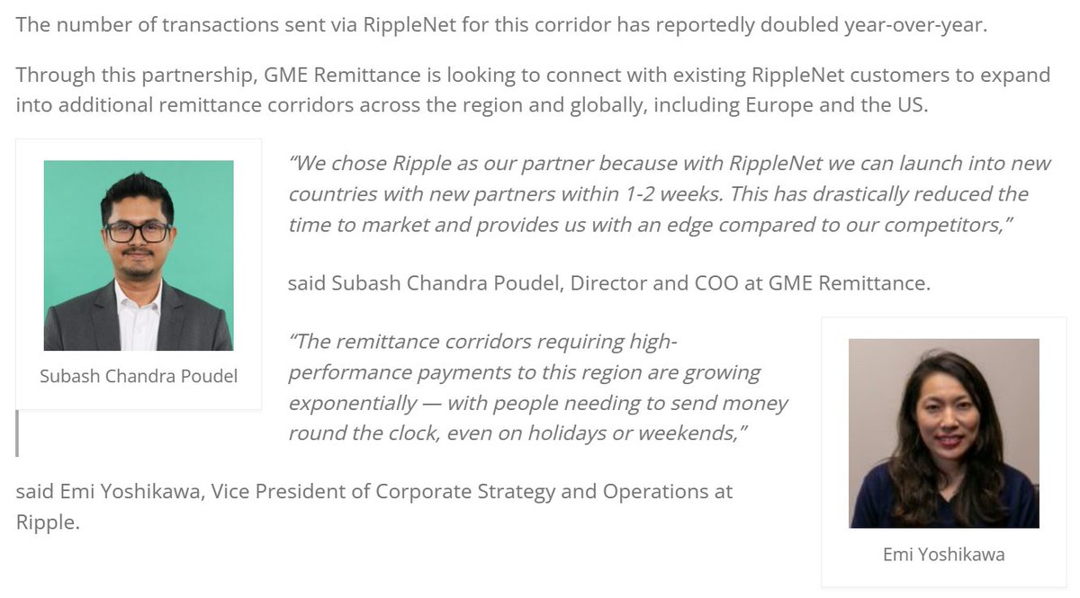 ChadSteingraber's tweet photo. --South Korea--
GME Remittance joins an existing roster of Korean financial institutions and money transfer companies already on #RippleNet including CROSS ENF and #Sentbe that currently serve the remittance corridor between South Korea and Thailand. @emy_wng #XRP #Ripple