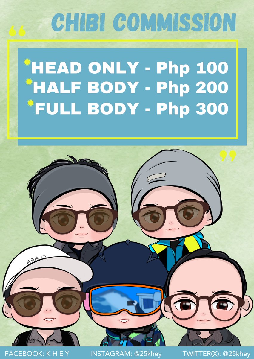 25khey's tweet photo. Chibi commission slots are still open for the month of October to November.

₱100 - Head only
₱200 - Half body
₱300 - Full body

DM for inquiries.
#chibi #chibiart #chibicommission #digitalart https://t.co/BGjrPN06Qg