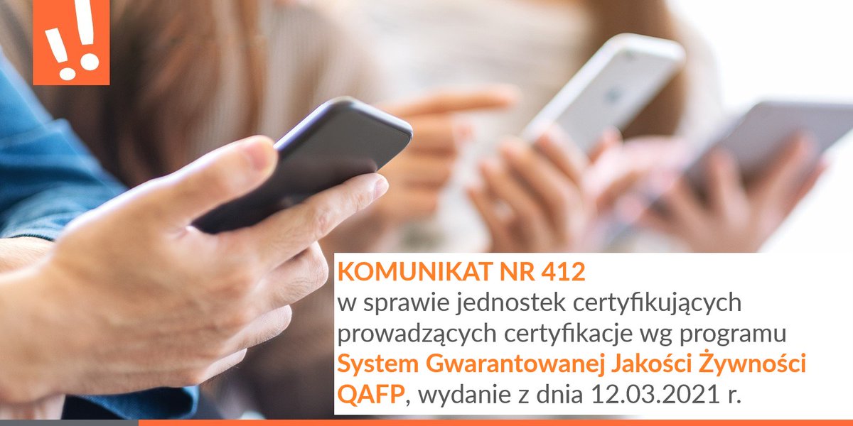 PCAgovPL's tweet image. Ważne! Opublikowane zostało wydanie 6. programu certyfikacji System Gwarantowanej Jakości Żywności QAFP, które będzie obowiązywało od 1 stycznia 2024 r. Szczegóły nt. akredytacji w tym programie w Komunikacie nr 412👉bit.ly/3S6yK4H

#akredytacja #certyfikacja #QAFP