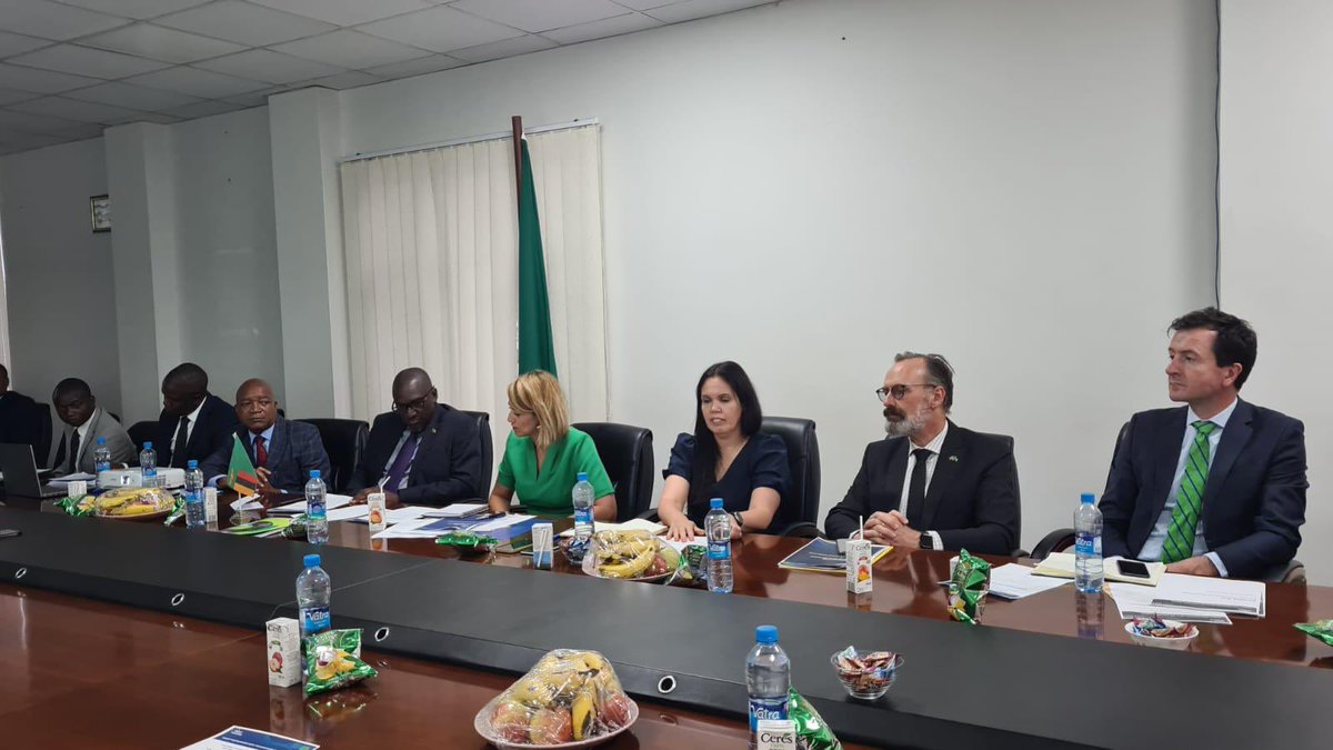 EUAmbZambia's tweet photo. Co-chaired with Minister Nzovu @ZambiaMGEE the Political Working Group of the 🇪🇺🇿🇲 #ForestPartnership. We adopted our Roadmap with ambitious targets on reduced deforestation, increased area of sustainably managed & protected forests + related decent jobs. #EUinZambia #TeamEurope https://t.co/QBJA6YlQZe