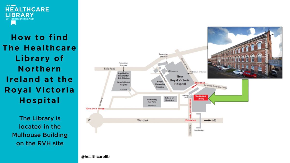 healthcarelib's tweet image. The @healthcarelib at the Royal Victoria Hospital is located in the Mulhouse building on the RVH site.

#KnowYourLibrary 

@BelfastTrust @setrust @NHSCTrust @WesternHSCTrust @SouthernHSCT @HSC_NI