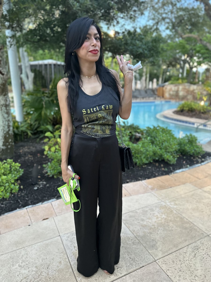 Special shoutout to the gorgeous and exceptionally awesome Liz B. from <a href="/CogencyGlobal/">Cogency Global Inc.</a> Inc. for showing her Satel Law love!

Did you score a #LimitedEdition Tank or Tee at the 2023 #FLAGGL Small Business Lenders Conference?

-Feel free to share a photo rocking it here-