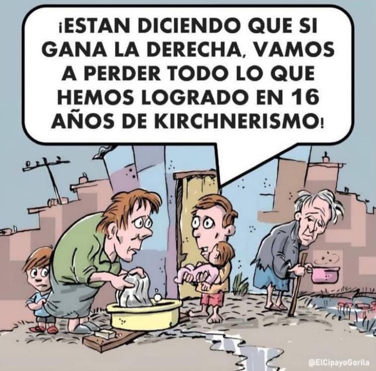 🫸🛑Al 36% de Argentinos!:cuanta más miseria necesitan?, el socialismo los adoctrinado a tal punto,que piensan que la miseria es un logro, en nov. tienen una segunda y última oportunidad para recuperar su libertad, y acabar con los socialistas que destruyeron su pais!