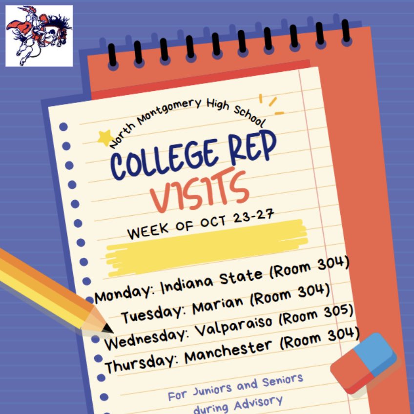 Juniors and Seniors - Go check out the college reps this week! 🎓🎓