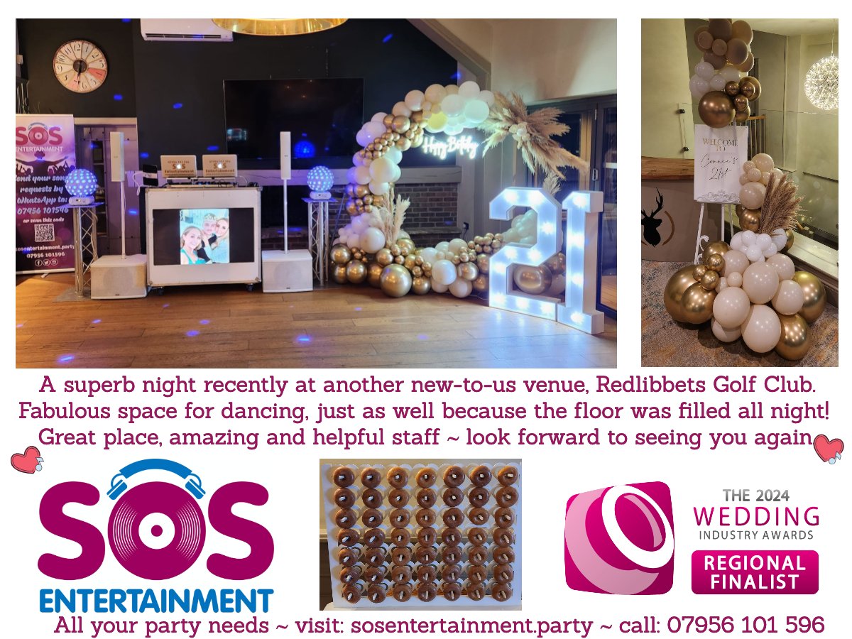 This #TagTuesday we'd like to say a big hello & thank you to our new friends at @redlibbetsgolf 
Our Sean was hired to DJ a recent 21st celebration & it's safe to say he was bowled over by this fabulous venue  & its helpful, friendly staff.  
🎈Highly recommended venue🎈
#DJhire