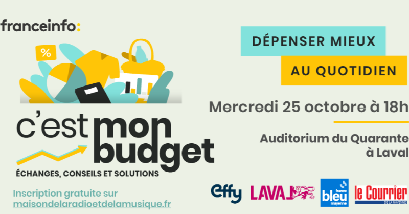 ENGIEpartFR's tweet photo. Rendez-vous demain à 18h pour la conférence #CestMonBudget de @franceinfo! 😉💡

Explorez nos #solutions pour réduire votre consommation d'énergie avec @ClaireCreation, Directrice marketing, data &amp; communication Grand Public chez ENGIE. 🎙️

📍 Auditorium du Quarante, Laval