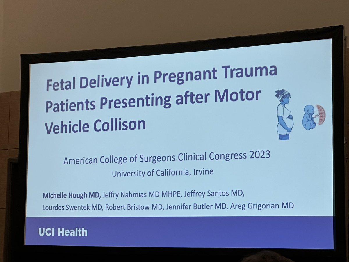 @UCIrvineSurgery superstar resident Dr. Michelle Hough with an outstanding presentation on pregnant trauma @UCI_Trauma @AlliyaQazi @DrTerri25 @JoeCoolMD1 @WendyRockne @jeffwsantos