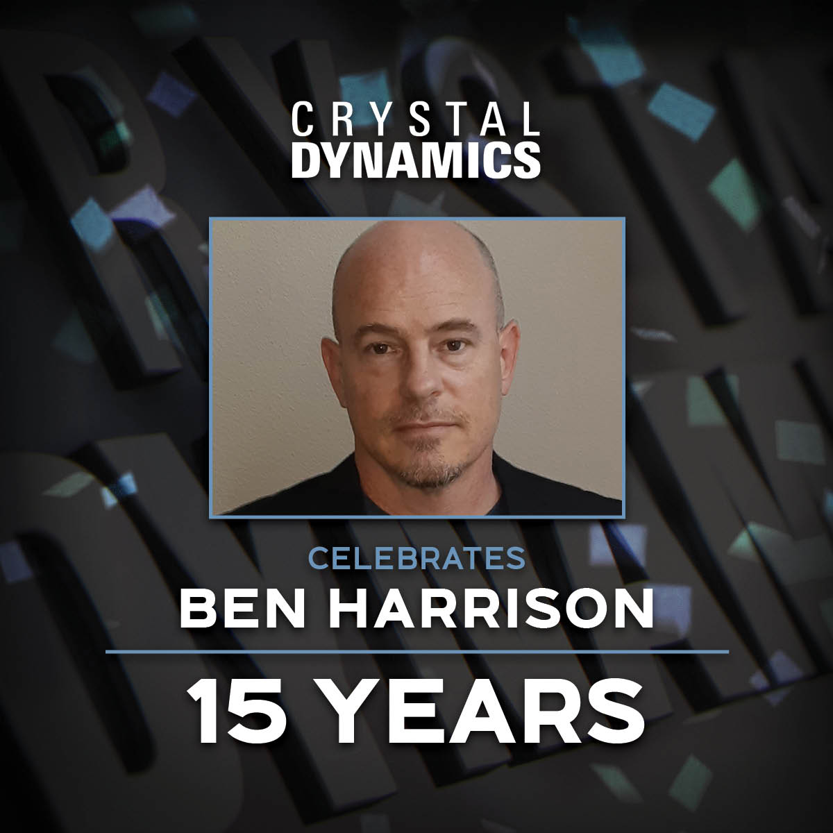 🎉 Congrats to Ben Harrison on 15 YEARS at Crystal Dynamics today! 🔁 Ben is one of our 'boomerangs,' having started at the studio all the way back in 1999 then returning after a short hiatus! #gamedev #gamedevelopment #gamedeveloper