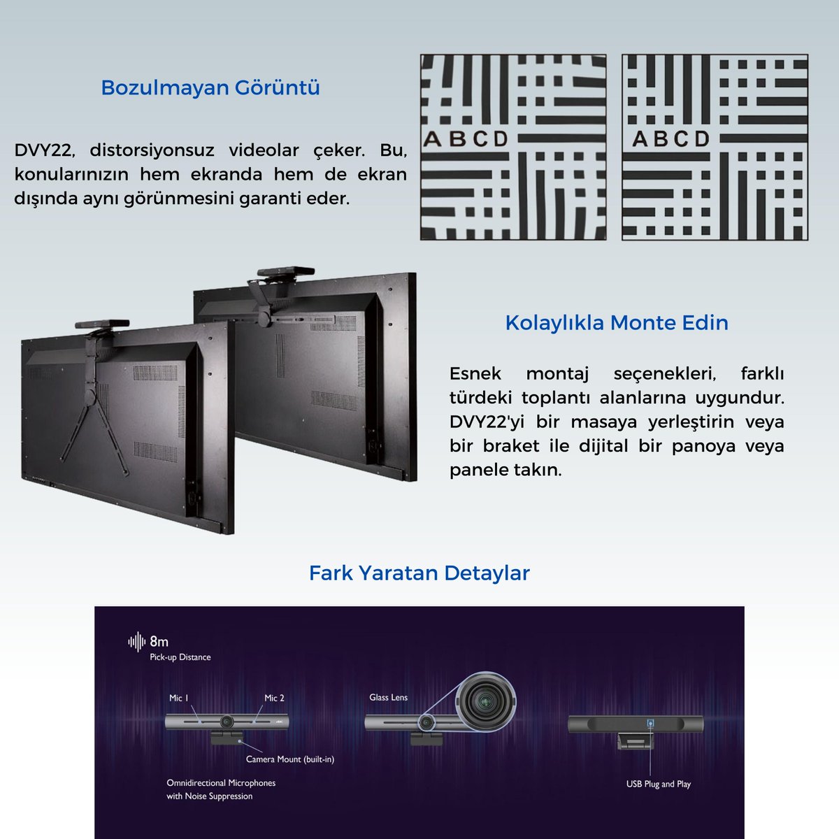 BekdataTek1780's tweet photo. "BenQ DVY22 4K Konferans Kamerası ile toplantılarınızı yükseltin! 4K çözünürlük, 20x optik zoom ve mükemmel ses kalitesi. Detaylar için profildeki linki ziyaret edin. #BenQ #KonferansKamera #4K #Zoom" https://t.co/okq7grY8kt