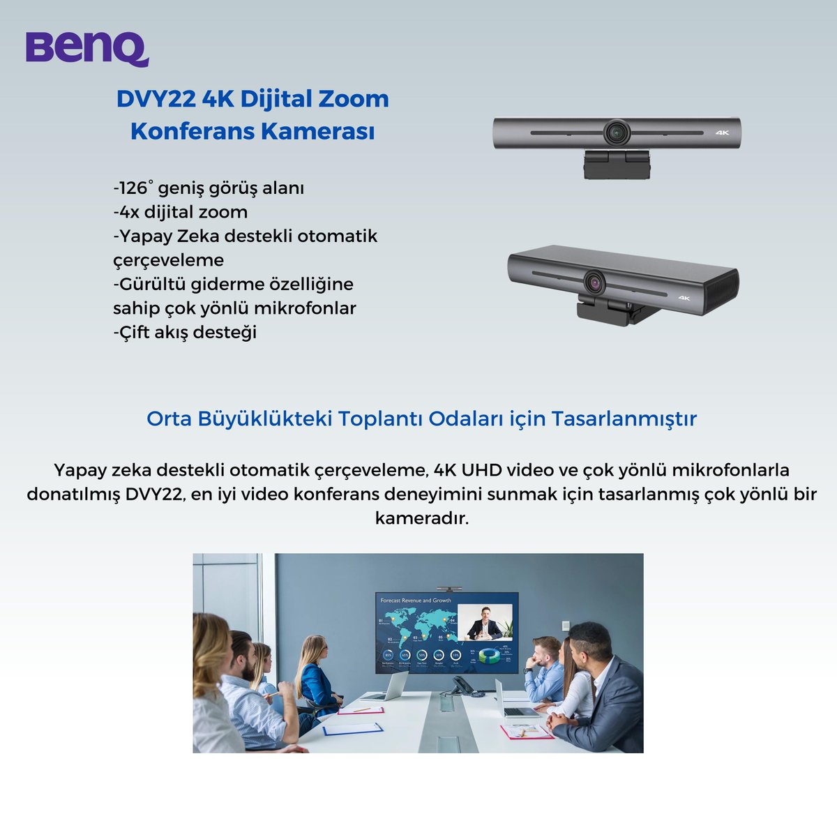 BekdataTek1780's tweet photo. "BenQ DVY22 4K Konferans Kamerası ile toplantılarınızı yükseltin! 4K çözünürlük, 20x optik zoom ve mükemmel ses kalitesi. Detaylar için profildeki linki ziyaret edin. #BenQ #KonferansKamera #4K #Zoom" https://t.co/okq7grY8kt