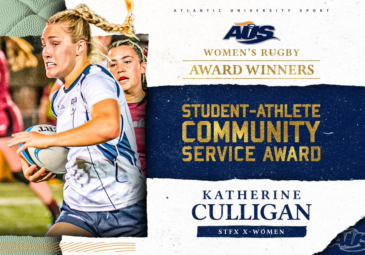 AUS_SUA's tweet photo. Congratulations to @StFXAthletics' Katherine Culligan who is the 2023 recipient of the AUS women's rugby student-athlete community service award!🏉

FULL RELEASE: https://t.co/g1WGHQrYHq https://t.co/vvBaxDNO9i