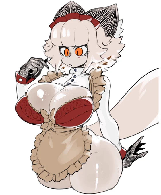 Saw a cute outfit = Obligated to draw Catmaid wearing it.