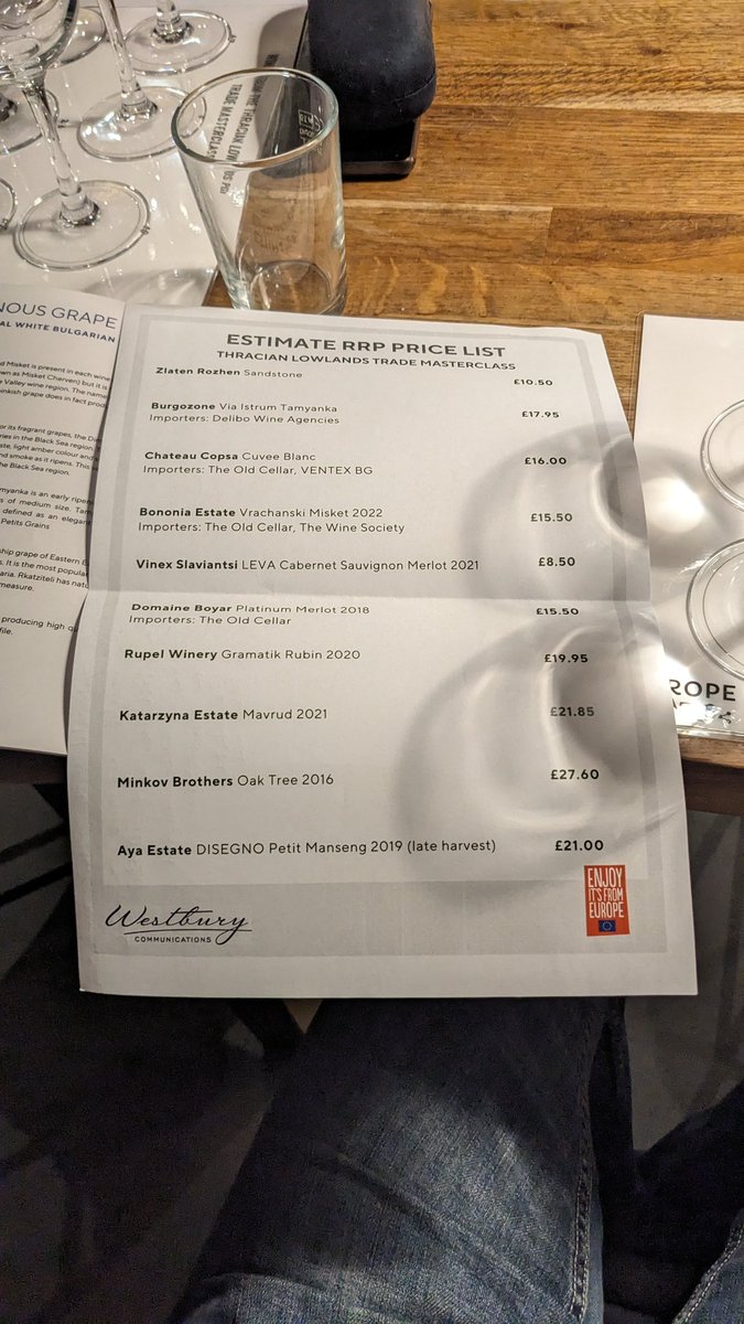 Excellent masterclass on Thracian wines with <a href="/jamiegoode/">Jamie Goode</a> in #cavewinebar

Definitely have to try out more of that nebbioloesque Rubin in the future!
