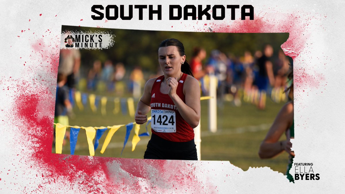SDCoyotesXCTF's tweet photo. Ella Byers gets to rep South Dakota on her singlet for one last Summit League cross country meet this Saturday. Mick Garry has more on how this fifth year is enjoying every last minute as a Coyote. ❤️

📰: https://t.co/gvwYGFP0Uu

#GoYotes x #WeAreSouthDakota 🐾 https://t.co/H3F1i3N7Eh