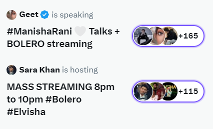 shree_shinez's tweet photo. MASS STREAMING FOR #BOLERO Is Happening❤️
Join the Streaming party lets complete a milestone today🤞💃
#BoleroFtElvisha #Elvisha 
#ElvishYadav #ManishaRani 
#ElvishArmy #ManishaSquad 
Link : https://t.co/hCwuSHqx0f https://t.co/SHdB2u7Qzf