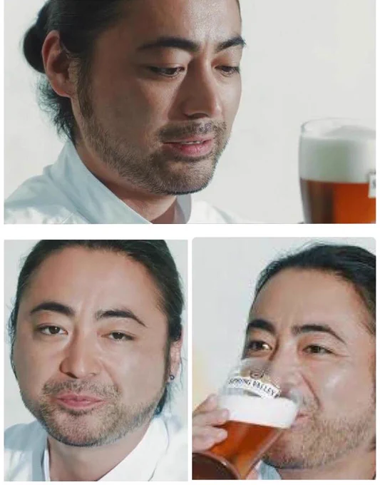 ビールを飲む山田孝之さんが誰かに似てると思ってたんですが、「刑務所の中」でお茶を飲む花輪和一先生だと思い出しました。
