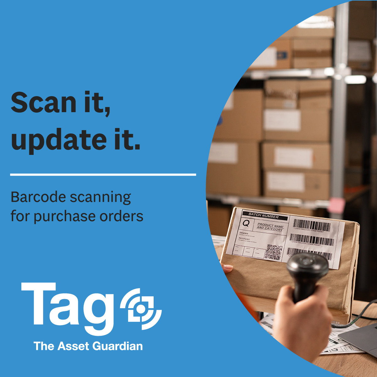 VerosoftDesign's tweet image. 📦🔍 As simple as scanning it and updating it.  Faster and more accurate PO updates with #TAG. 
Learn more about this feature by booking a demo at vist.ly/f8f7
#SimplifyWorkflow #BarcodeScanner #ProductivityBoost #Efficiency #assetmaintenance #cmms #eam