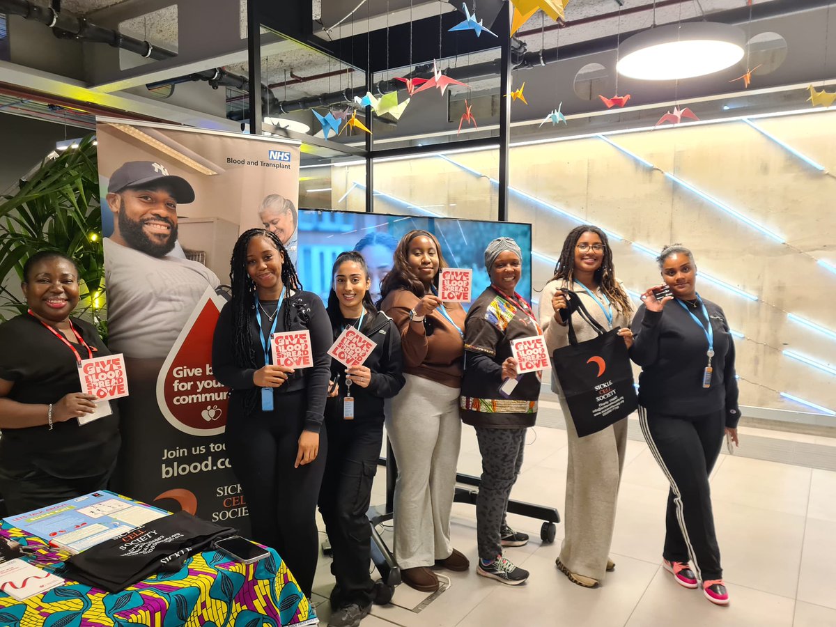 Sickle Cell Society (@sicklecelluk) on Twitter photo The Give Blood Spread Love team had an amazing time with @Amazon.co.uk staff at their London HQ as part of their Black Employment Network’s BHM celebrations. Working alongside <a href="/NHSBT/">NHS Blood+Transplant</a>’s Know Your Type team + the wonderfully inspiring Samantha Ndebele and Arteh Odjidja. #sicklecell The Give Blood Spread Love team had an amazing time with @Amazon.co.uk staff at their London HQ as part of their Black Employment Network’s BHM celebrations. Working alongside <a href="/NHSBT/">NHS Blood+Transplant</a>’s Know Your Type team + the wonderfully inspiring Samantha Ndebele and Arteh Odjidja. #sicklecell