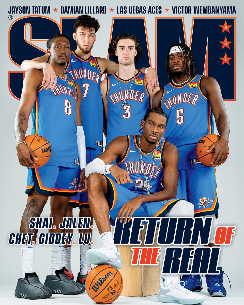 ThunderChats's tweet photo. Shai, Giddey, Dort, Dub, and Chet for SLAM Magazine 🤩 https://t.co/GiSf8AHfh0