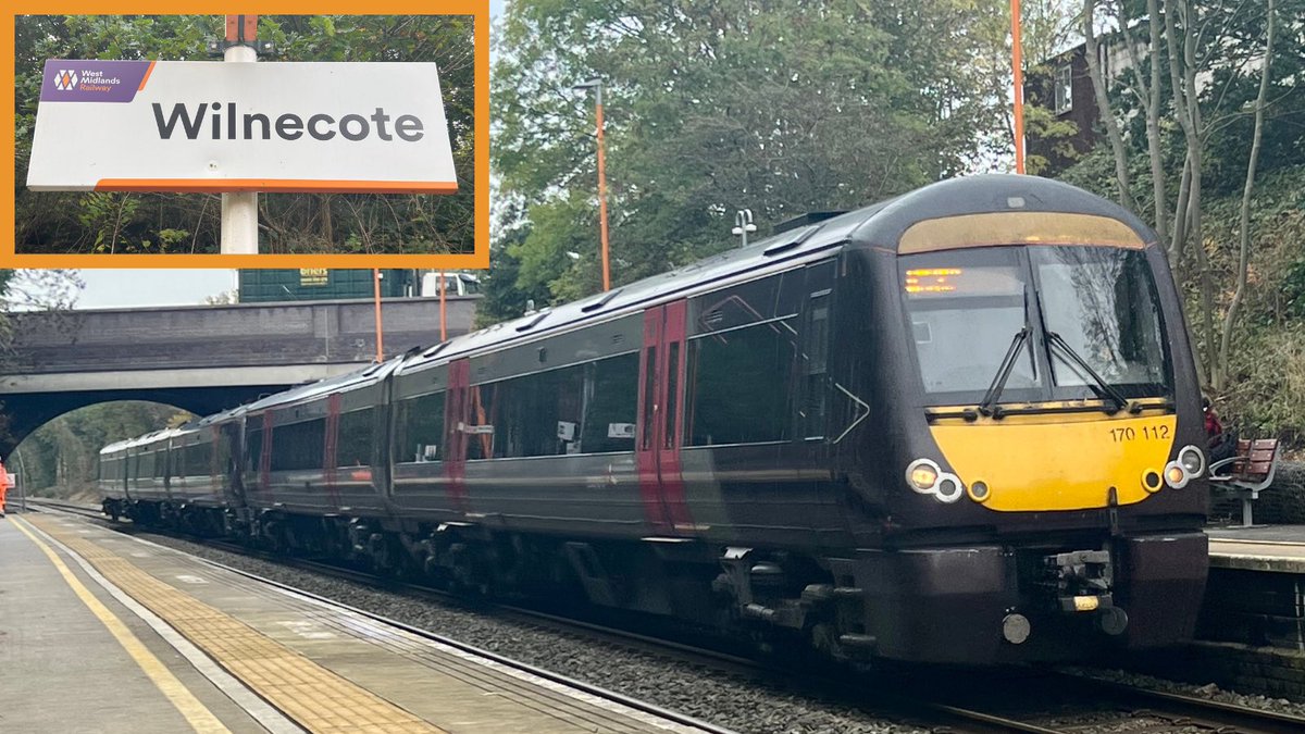 PlatformEdge1's tweet image. Wilnecote ✅

170112 + 170397 arrives into Wilnecote heading to Cardiff Central #Class170