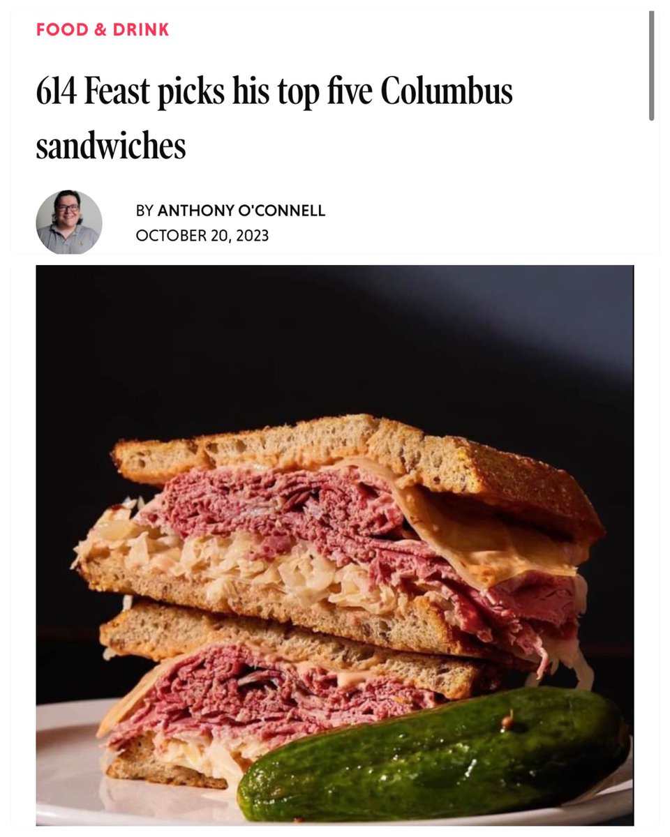 katzingers's tweet image. "A German Village classic, the Katzinger's Reuben has been their best-selling sandwich since the day they opened in 1984...”