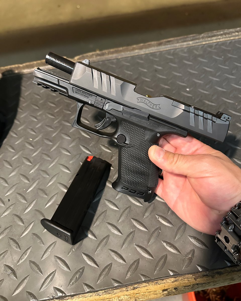 DylanTalksTone's tweet photo. First 100 rounds w this fun thing. @WaltherFirearms #newgunday #pewpew https://t.co/ihQn65Mq6E