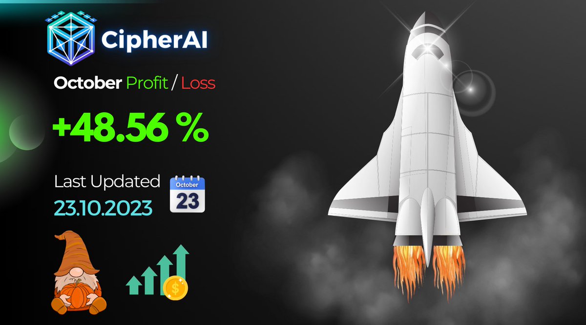 📈 In October, we achieved a remarkable growth of +48.56% in earnings! 

📲 Download the app now: [play.google.com/store/apps/det…] and start your journey with CipherAI!

🚀 Join us in this incredible journey to financial success by downloading the CipherAI app! Don't miss out on the