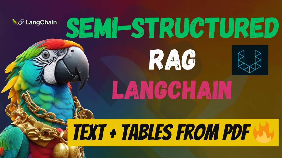 mesudarshan's tweet image. ✨Multi-Vector Retriever for RAG on Tables + Texts Using @LangChainAI  🦜🔗 &amp;amp; @UnstructuredIO ✨🚀

Youtube video: youtu.be/AYBMbIMG19M

#langchain #unstructured #llm #openai #gpt4 #rag #semistructuredrag #multivectorretriever #pdf