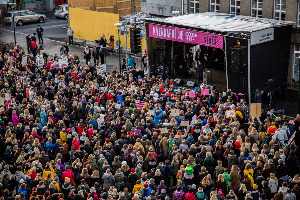 Today we repeat the event of the first full day women’s strike since 1975, marking the day when 90% of Icelandic women took the day off from both work and domestic duties, leading to pivotal change including the world’s first female elected president of a country #kvennaverkfall
