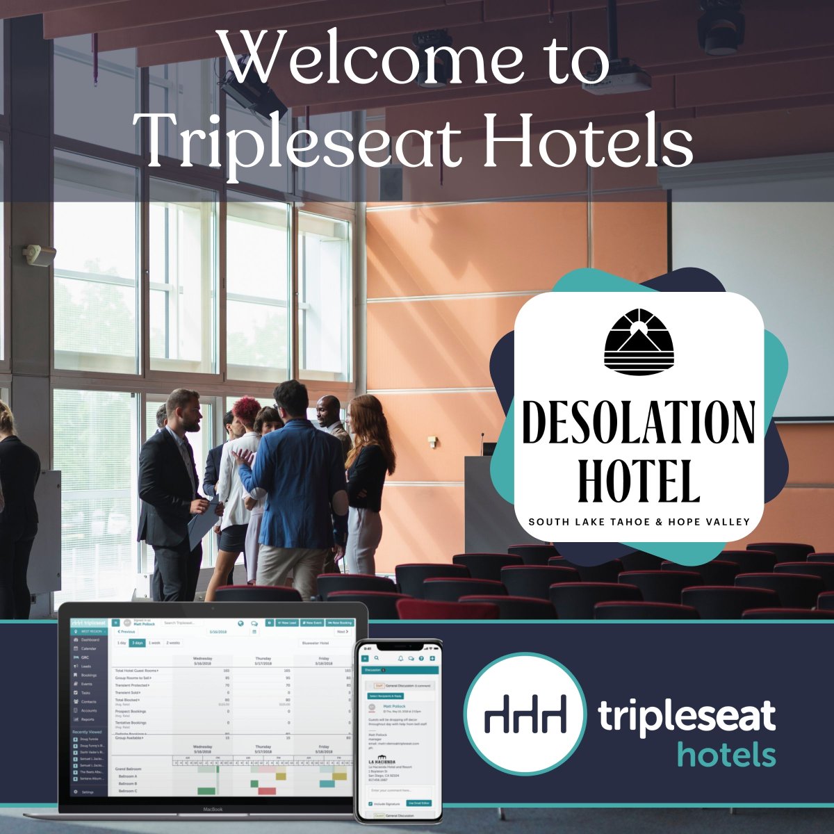 Welcome to Tripleseat Hotels, Desolation Hotel! Desolation Hotel has two properties, located in Lake Tahoe and Hope Valley, California. Learn how Tripleseat Hotels helps #hotels with #groupsales and #eventmanagement at the link below. bit.ly/3Qs37kF