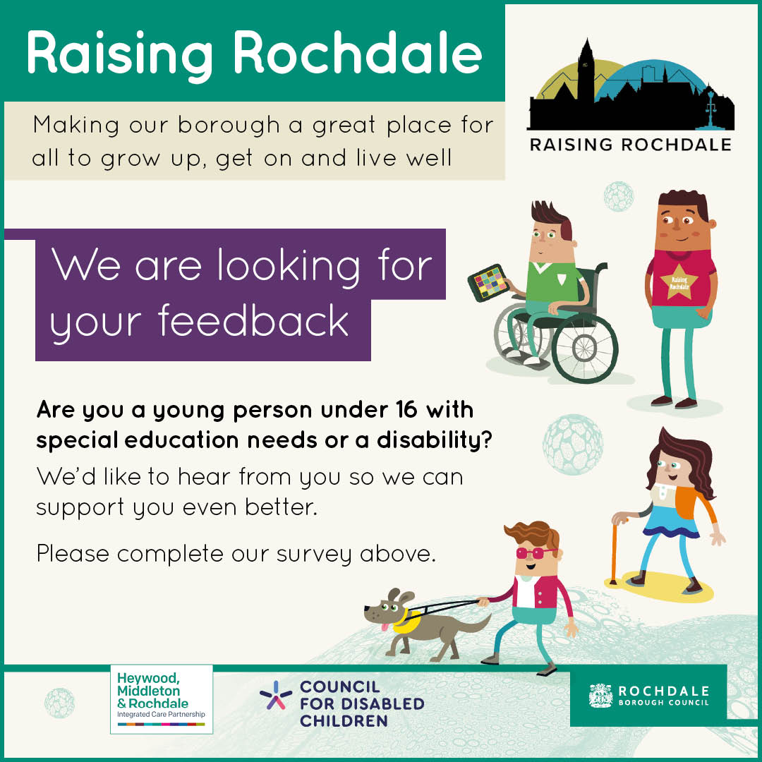 📣 Are you under 16 with special education needs or a disability? (SEND)

We want to gather as much information as possible  👩🧒 so we can support you better. 👍 

If you haven’t completed the survey at school, please use this link.
ow.ly/qZw350PZzvt