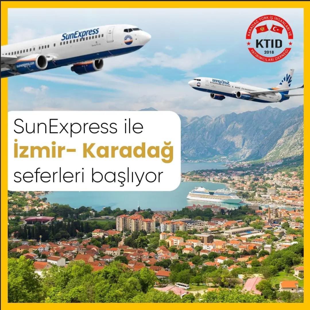 SunExpress, İzmir'den Karadağ'a direkt uçuş seferleri düzenliyor!