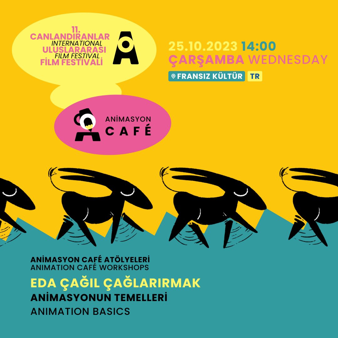 canlandiranlar's tweet photo. Bu sene festivalimizde Insitut Français'de olacak olan atölyelere herkesi bekliyoruz🎊👆
#cuff11 #animation #animasyonfestivali #animationfestival #canlandıranlar https://t.co/KQ5L0pMj19