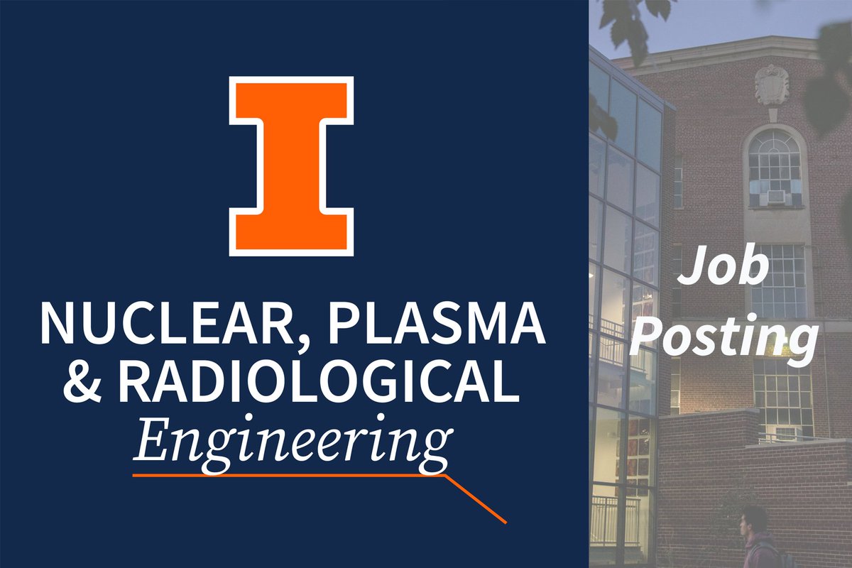 NPRE has opened a search for a new full-time research professor who will support the research, education, and maintain and establish the research program at the Illinois Plasma Institute (IPI) and serve as the Associate Director of the IPI. Details here: illinois.csod.com/ux/ats/careers…