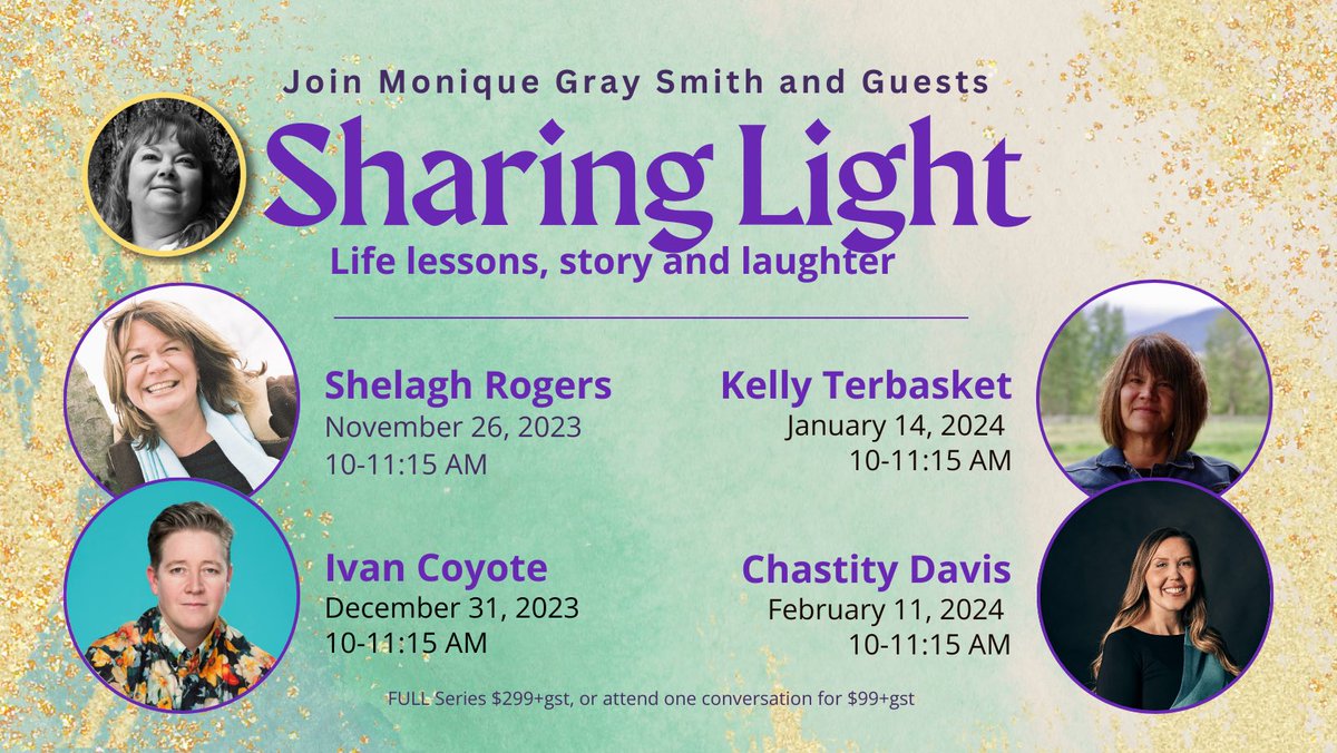 Looking for inspiration, laughter and light? Join us for what are sure to be engaging & insightful visits with these incredible humans. On sale now eventbrite.com/cc/sharing-lig…