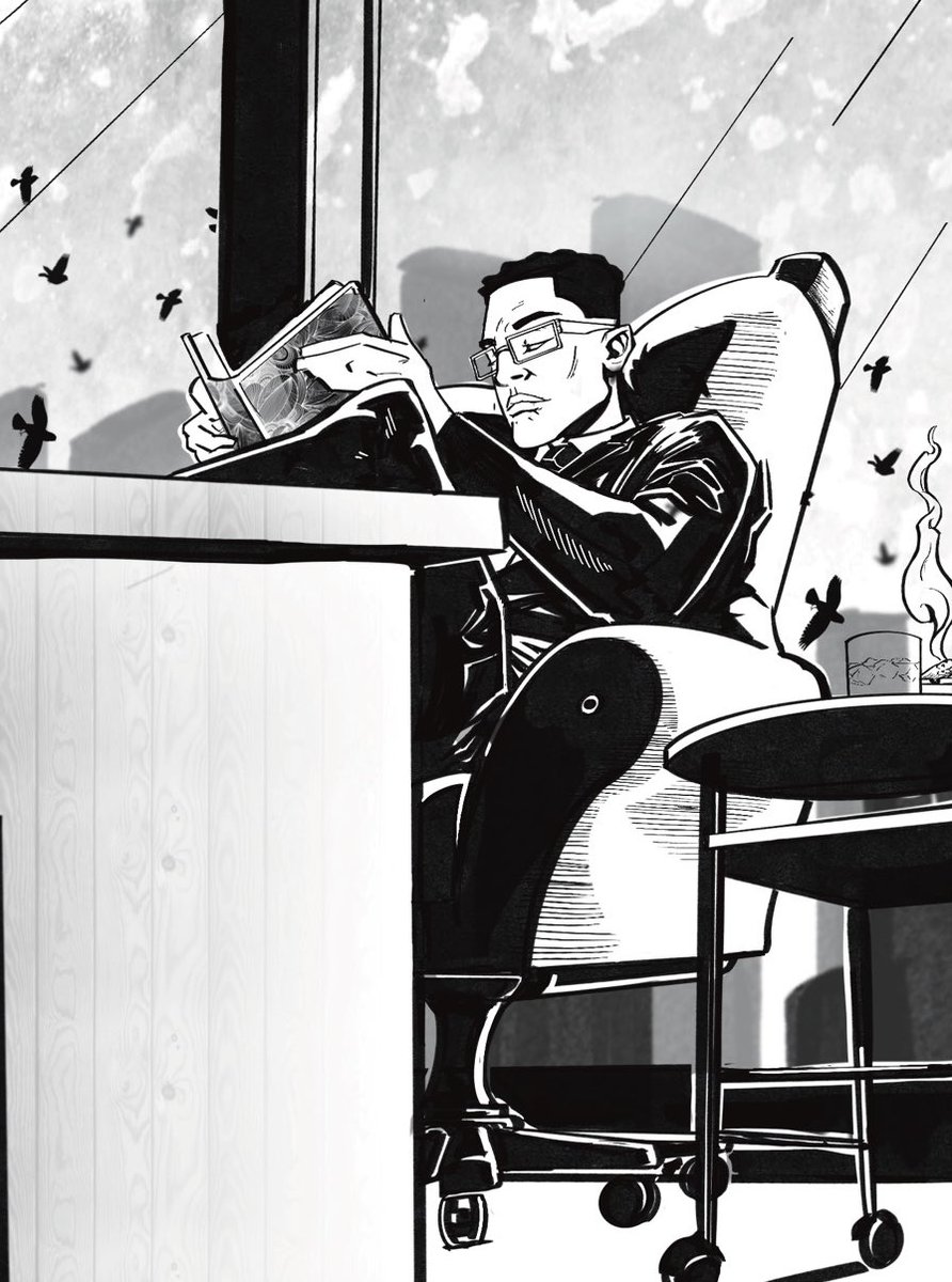 I’m so happy with this image 
This is a panel from my manga Bondye Bloodlines: Rise of Jibrawlter. Chapter 1, Page 1. A prequel to <a href="/NobleSavagezAni/">NobleSavagez.eth</a> 
This has been a process learning the ins and outs of comic creation and finding my style within that.